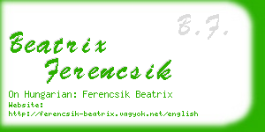 beatrix ferencsik business card